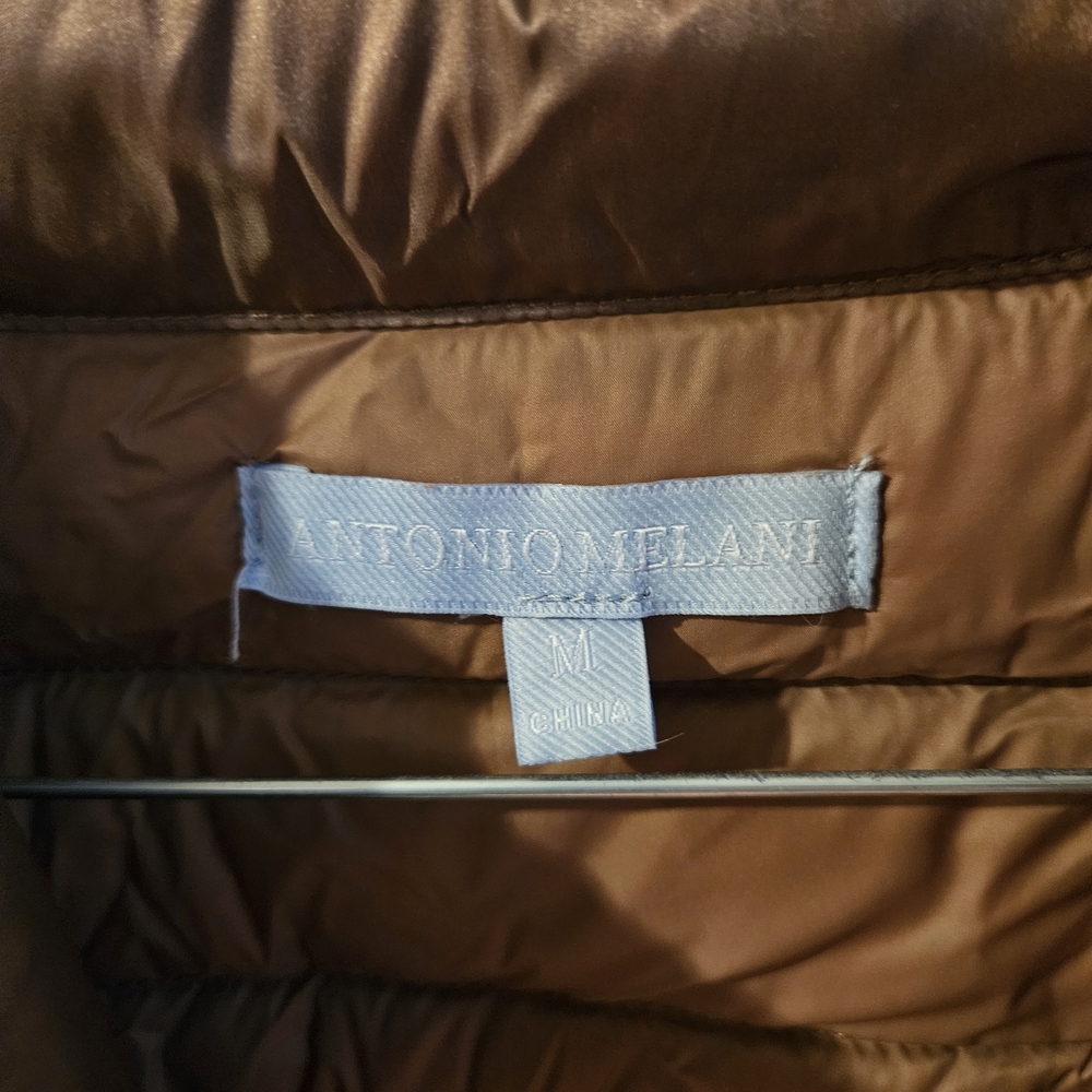 ANTONIO MELANI Copper Brown Puffer Jacket - Picture 2 of 3